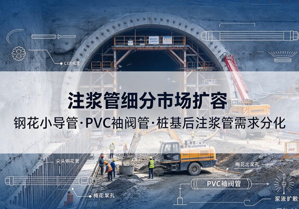 蓬溪注浆管细分市场扩容，隧道钢花小导管、PVC 袖阀管、桩基后注浆管需求分化